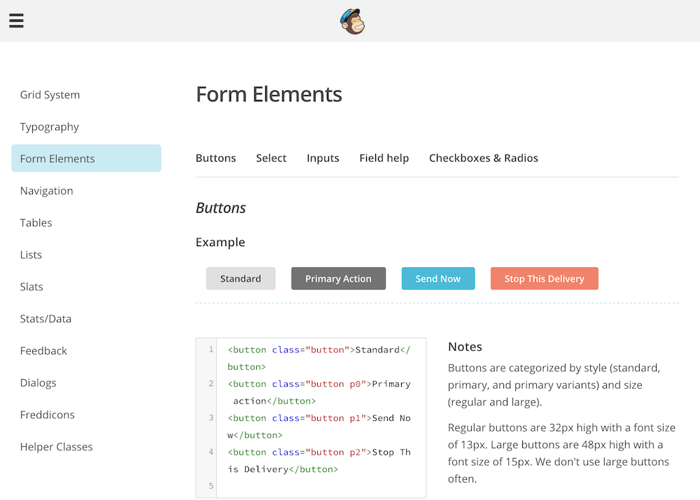 MailChimp&rsquo;s pattern library is one of the most influential early examples of living pattern libraries on the web.